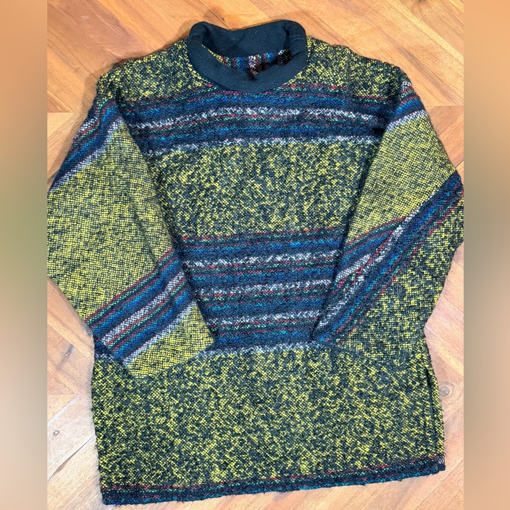 Vintage Mohair Wool Sweater Slouchy 80s Boho Knit New Zealand Unisex Oversized
